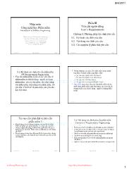 Giáo trình Công nghệ phần mềm - Phần III: Yêu cầu người dùng - Vũ Thị Hương Giang