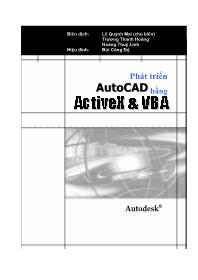 Giáo trình Phát triển Auto CAD bằng Active X and VBA - Lê Quỳn Mai