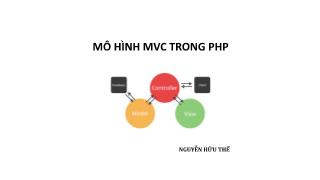 Giáo trình Phát triển phần mềm nguồn mở - Mô hình MVC - Nguyễn Hữu Thế