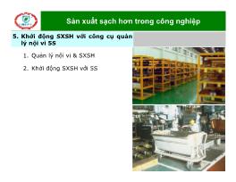 Giáo trình Sản xuất sạch hơn trong công nghiệp - Khởi động SXSH với công cụ quản lý nội vi 5S