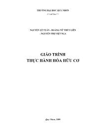 Giáo trình: Thực hành hóa hữu cơ - Nguyễn Thị Việt Nga