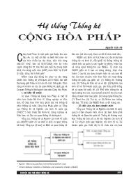 Hệ thống thống kê cộng hòa Pháp - Nguyễn Thái Hà