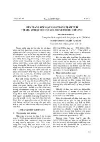 Hiện trạng kim loại nặng trong trầm tích tại khu sinh quyến cần giờ, thành phố Hồ Chí Minh - Phạm Kim Phương