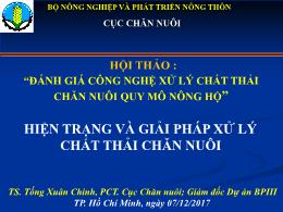 Hội thảo: “Đánh giá công nghệ xử lý chất thải chăn nuôi quy mô nông hộ”