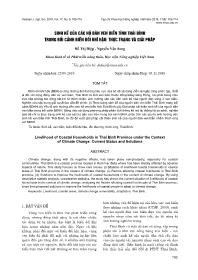 Inh kế của các hộ dân ven biển tỉnh Thái Bình trong bối cảnh biến đổi khí hậu: Thực trạng và giải pháp - Đỗ Thị Diệp