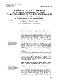 Khả năng cải thiện về khối lượng riêng và hàm lượng cellulose của keo lá liềm trong khảo nghiệm hậu thế thế hệ 1 tại Cam Lộ, Quảng Trị - Phan Xuân Đỉnh