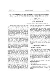 Khả năng tích luỹ Cac-Bon của rừng trang (kandelia obovata sheue, liu & yong) trồng ven biển huyện Giao Thuỷ, tỉnh Nam Định - Mai Sỹ Tuấn