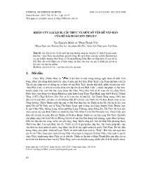 Khảo cứu lai lịch, cấu trúc và một số vấn đề văn bản của bộ sách Sài Sơn Thi Lục - Lư Nguyên Minh