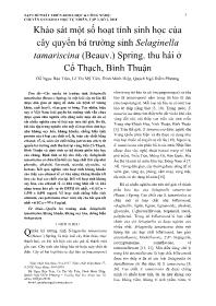 Khảo sát một số hoạt tính sinh học của cây quyển bá trường sinh Sleginella tamariscina (Beauv.) Spring thu hái ở Cổ Thạch, Bình Thuận - Đỗ Ngọc Bảo Trân