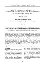 Khảo sát quá trình điều chế sét hữu cơ từ bentonit (ấn độ) với propyltriphenyl photphoni bromua và bước đầu nghiên cứu cấu trúc - Phạm Thị Hà Thanh