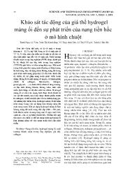 Khảo sát tác động của giá thể hydrogel màng ối đến sự phát triển của nang tiền hốc ở mô hình chuột - Trịnh Ngọc Lê Vân