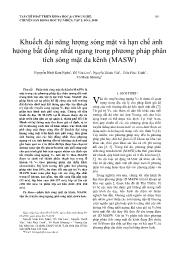 Khuếch đại năng lượng sóng mặt và hạn chế ảnh hưởng bất đồng nhất ngang trong phương pháp phân tích sóng mặt đa kênh (MASW) - Nguyễn Nhật Kim Ngân