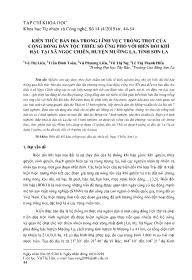 Kiến thức bản địa trong lĩnh vực trồng trọt của cộng đồng dân tộc thiểu số ứng phó với biến đổi khí hậu tại xã Ngọc Chiến, huyện Mường La, tỉnh Sơn La - Vũ Thị Liên