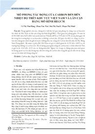 Mô phỏng tác động của carbon đen đến nhiệt độ trên khu vực Việt Nam và lân cận bằng mô hình REGCM - Lê Thị Thu Hằng