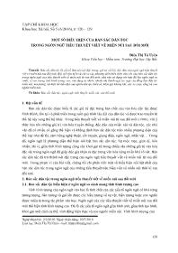 Một số biểu hiện của bản sắc dân tộc trong ngôn ngữ tiểu thuyết viết về miền núi sau đổi mới - Điêu Thị Tú Uyên