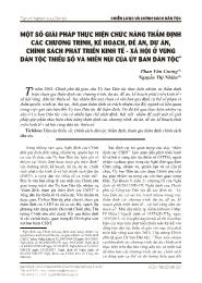 Một số giải pháp thực hiện chức năng thẩm định các chương trình, kế hoạch, đề án, dự án, chính sách phát triển kinh tế - Xã hội ở vùng dân tộc thiểu số và miền núi của ủy ban dân tộc -  Phan Văn Cương