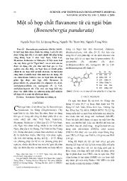 Một số hợp chất flavanone từ củ ngải bún (Boesenbergia pandurata) - Nguyễn Xuân Hải