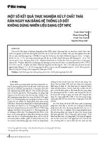 Một số kết quả thực nghiệm xử lý chất thải rắn nguy hại bằng hệ thống lò đốt không dùng nhiên liệu dạng cột NFIC - Trịnh Minh Việt