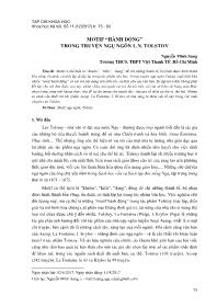 Motif “hành động” trong truyện ngụ ngôn L.N. Tolstoy - Nguyễn Minh Sang