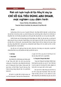 Mười cách tuyên truyền dữ liệu thống kê sáng tạo Chỉ số giá tiêu dùng Abu Dhabi, một nghiên cứu điển hình