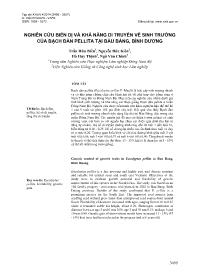 Nghiên cứu biến dị và khả năng di truyền về sinh trưởng của bạch đàn pellita tại Bàu Bàng, Bình Dương - Trần Hữu Biển