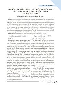 Nghiên cứu biến động chất lượng nước khu vực vũng An Hòa, huyện Núi Thành, tỉnh Quảng Nam - Bùi Thị Hồng