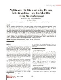 Nghiên cứu chế biến nước uống lên men lactic từ củ khoai lang tím Nhật Bản (giống Murasakimasari) - Hoàng Thị Lệ Hằng