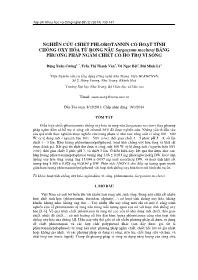 Nghiên cứu chiết phlorotannin có hoạt tính chống oxy hóa từ rong nâu sargassum mcclurei bằng phương pháp ngâm chiết có hỗ trợ vi sóng - Đặng Xuân Cường