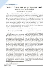 Nghiên cứu đặc điểm, xu thế mưa hiện tại và tương lai ở Quảng Bình - Nguyễn Văn Thắng