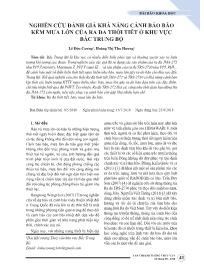 Nghiên cứu đánh giá khả năng cảnh báo bão kèm mưa lớn của ra đa thời tiết ở khu vực Bắc Trung Bộ - Lê Đức Cương