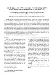 Nghiên cứu, đánh giá tác động của thay đổi sử dụng đất đến tài nguyên nước mặt cho lưu vực sông Sê San - Nguyễn Văn Đại