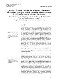 Nghiên cứu nhận thức và tác động của cộng đồng bân địa đến loài voọc chà vá chân xám (pygathrix cinerea) ở vườn quốc gia Kon Ka Kinh, tỉnh Gia Lai - Hoàng Văn Chương