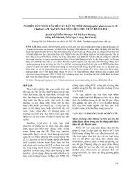 Nghiên cứu nuôi cấy rễ cây bán tự mốc (hemigraphis glaucescens c. b. clarke) làm nguồn nguyên liệu thu nhận betuline - Quách Ngô Diễm Phương