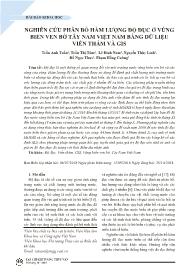 Nghiên cứu phân bố hàm lượng độ đục ở vùng biển ven bờ tây nam Việt Nam bằng dữ liệu viễn thám và GIS - Trần Anh Tuấn