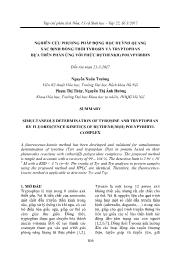 Nghiên cứu phương pháp động học huỳnh quang xác định đồng thời tyrosin và tryptophan dựa trên phản ứng với phức rutheni(II) polypyridin - Nguyễn Xuân Trường