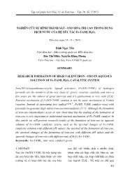 Nghiên cứu sự hình thành sắt - Oxo hóa trị cao trong dung dịch nước của hệ xúc tác Fe-Taml/H2O2 - Đinh Ngọc Tấn
