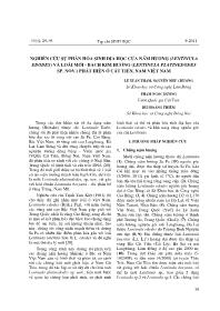 Nghiên cứu sự phân hóa sinh địa học của nấm hương (lentinula edodes) và loài mới - Bạch kim hương (lentinula platinedodes sp. nov.) phát hiện ở Cát Tiên, nam Việt Nam - Lê Xuân Thám