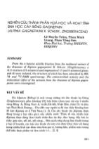 Nghiên cứu thành phần hóa học và hoạt tính sinh học cây riềng Gagnepain (alpinia gagnepainiik. schum.. zingibera) - Lê Huyền Trâm