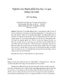 Nghiên cứu thành phần hóa học vỏ quả măng cụt xanh - Đỗ Văn Đăng