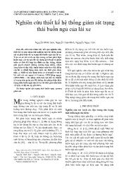 Nghiên cứu thiết kế hệ thống giám sát trạng thái buồn ngủ của lái xe - Nguyễn Minh Sơn