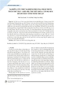 Nghiên cứu thử nghiệm phương pháp phân tích thứ bậc (AHP) để chi tiết hóa cấp độ rủi ro do bão tỉnh Ninh Thuận - Bùi Văn Chanh