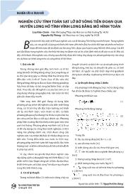 Nghiên cứu tính toán sạt lở bờ sông tiền đoạn qua huyện Long Hồ tỉnh Vĩnh Long bằng mô hình toán - Lưu Kiến Chính