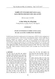 Nghiên cứu tổng hợp oxit nano CoAl2O4 bằng phương pháp đốt cháy gel glyxin - Lê Hữu Thiềng