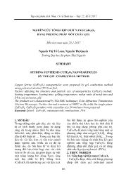 Nghiên cứu tổng hợp oxit nano CuFe2O4 bằng phương pháp đốt cháy gel - Nguyễn Thị Tố Loan