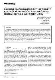 Nghiên cứu ứng dụng công nghệ kết hợp tiền xử lý bằng Ozôn và mbbr để xử lý màu và chất hữu cơ khó phân huỷ trong nước thải dệt nhuộm - Nguyễn Hoàng Lan Thanh