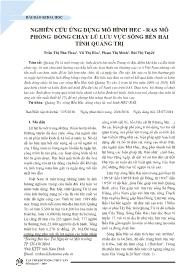 Nghiên cứu ứng dụng mô hình Hec - Ras mô phỏng dòng chảy lũ lưu vực sông Bến Hải tỉnh Quảng Trị - Trần Thị Thu Thảo