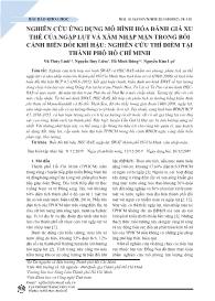 Nghiên cứu ứng dụng mô hình hóa đánh giá xu thế của ngập lụt và xâm nhập mặn trong bối cảnh biến đổi khí hậu: Nghiên cứu thí điểm tại thành phố Hồ Chí Minh - Vũ Thùy Linh