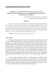 Nghiên cứu xác định liều lượng đạm, lân và kali hợp lý cho xà lách (lactuca sativa l.) trồng trong nhà màng tại Bảo Lộc, Lâm Đồng - Đoàn Thị Hồng Cam