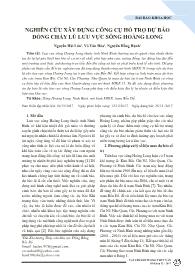 Nghiên cứu xây dựng công cụ hỗ trợ dự báo dòng chảy lũ lưu vực sông Hoàng Long - Nguyễn Hải Lân