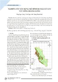 Nghiên cứu xây dựng mô hình dự báo lũ lưu vực sông Hoàng Long - Tống Ngọc Công
